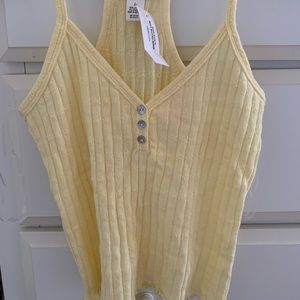 tillys brand new baby yellow tank!!